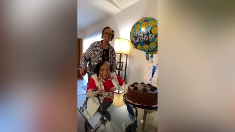 Midlands woman celebrates 102 birthday with chocolate cake