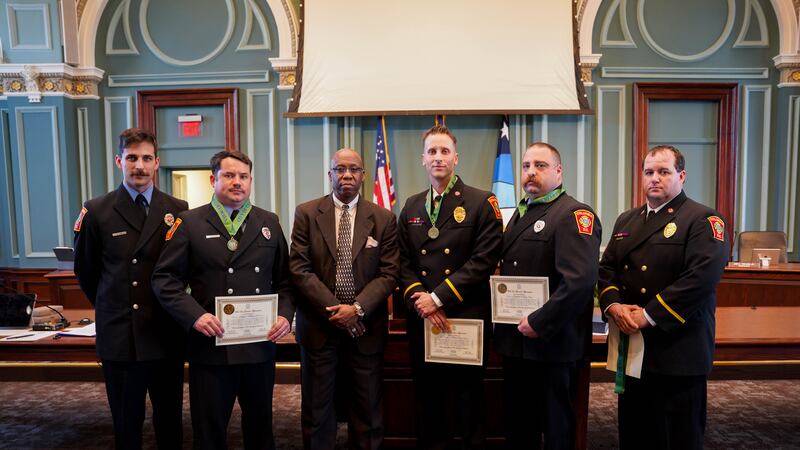 Various Columbia-Richland firefighters and civilians were recognized Tuesday afternoon for...