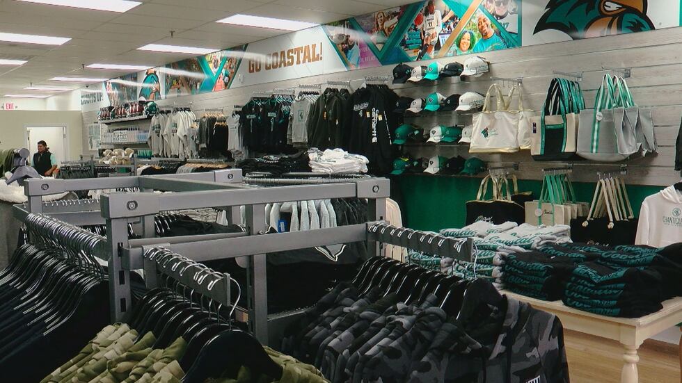 The store contains a wide variety of men, women and children apparel as well as household items.