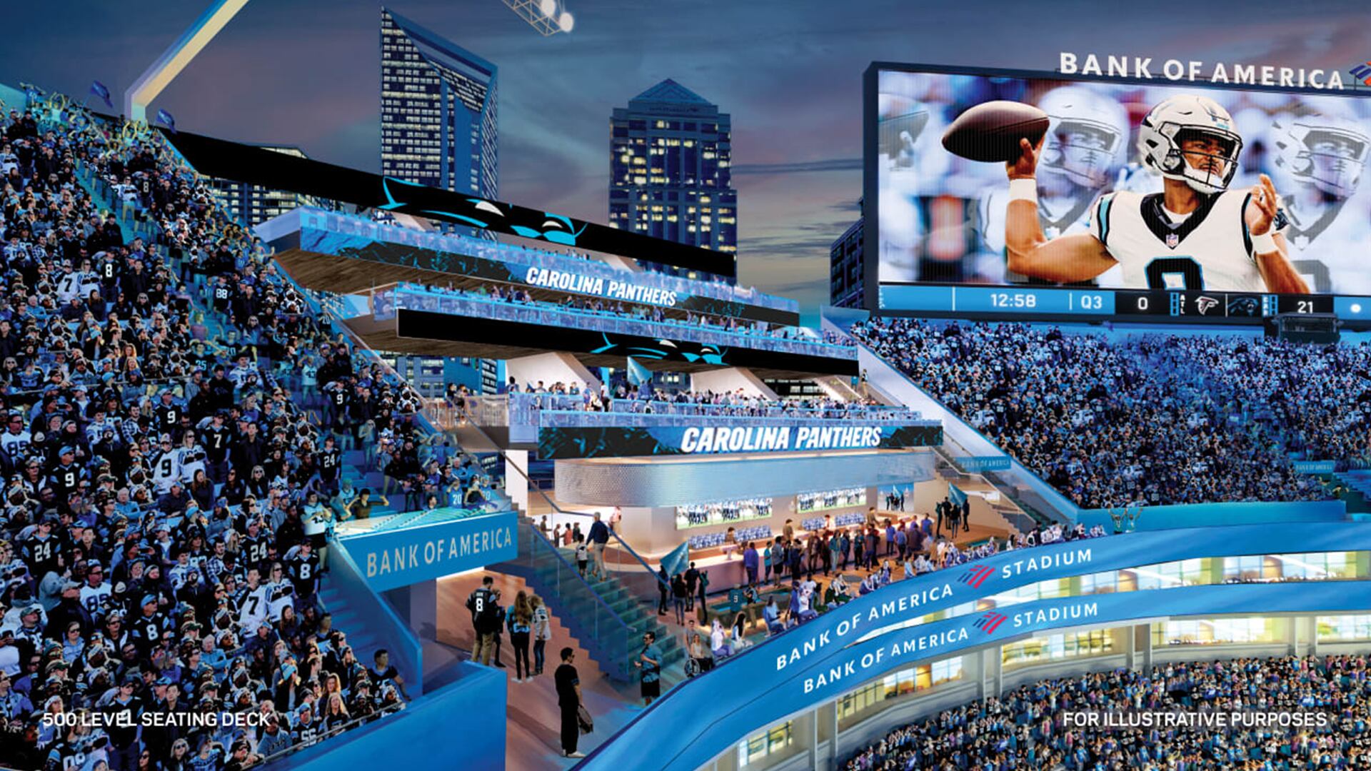 Photos: Panthers unveil proposed Bank of America Stadium renovations - Vimarsana News