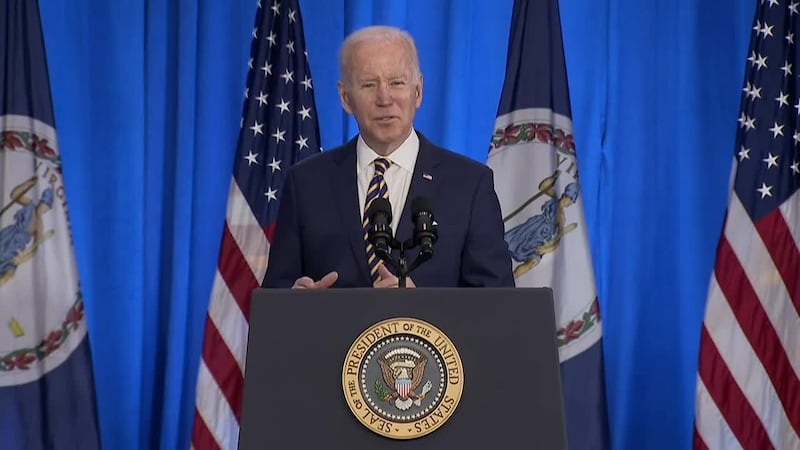 President Joe Biden gives remarks Thursday, Feb. 10, 2022. (CNN, POOL)