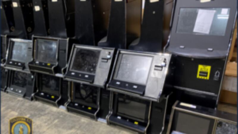 CPD said they seized 11 machines, a firearm, marijuana and cash during the search.