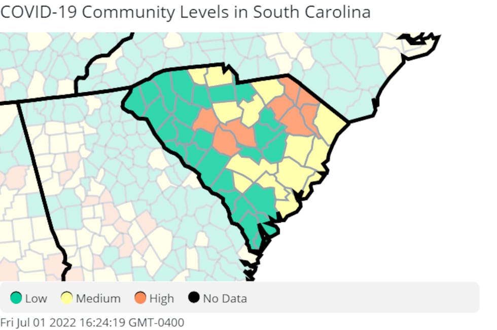 COVID-19 Community Levels in SC