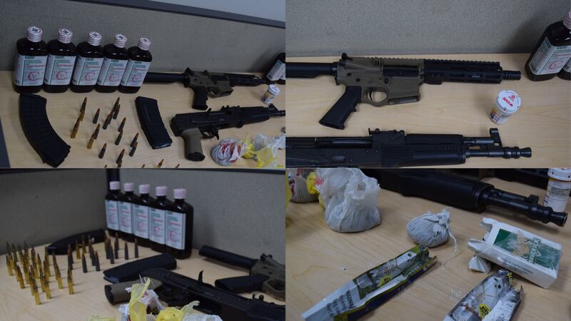 Drugs and guns were seized after a high speed chase in Orangeburg County.