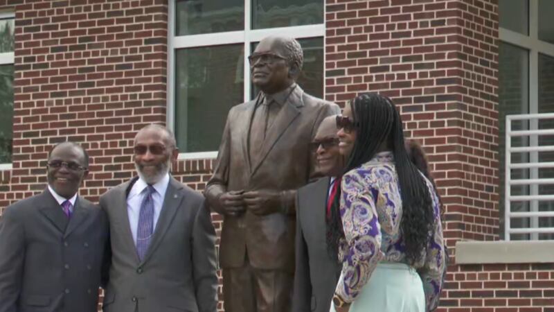 Allen University unveils life-sized Jim clyburn statue