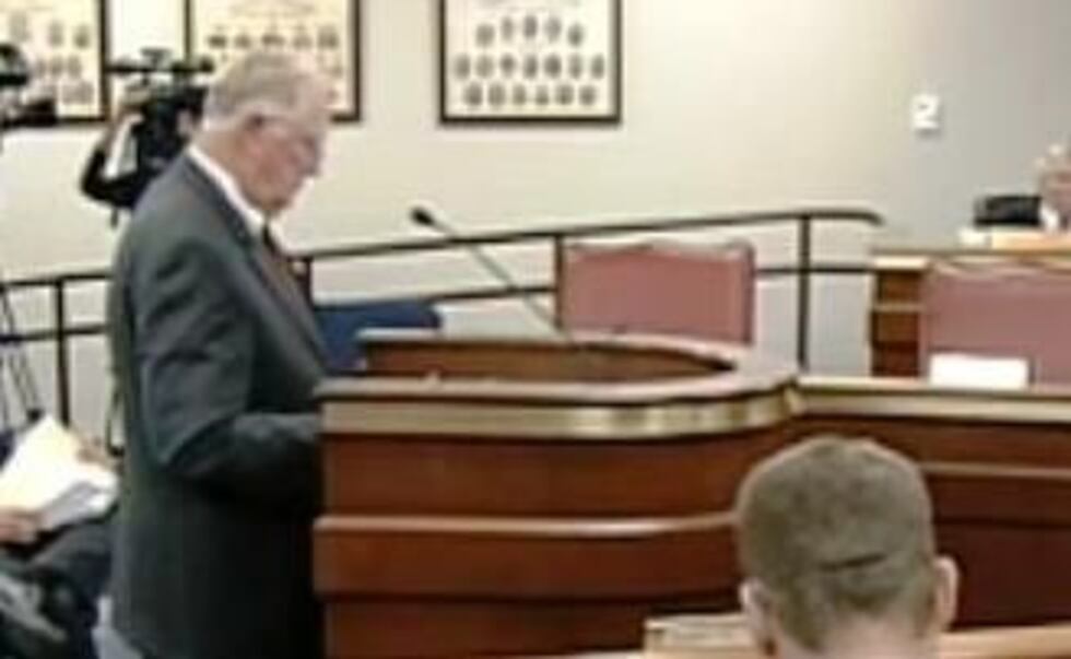 Jim Etter testifies before the Senate Finance Committee