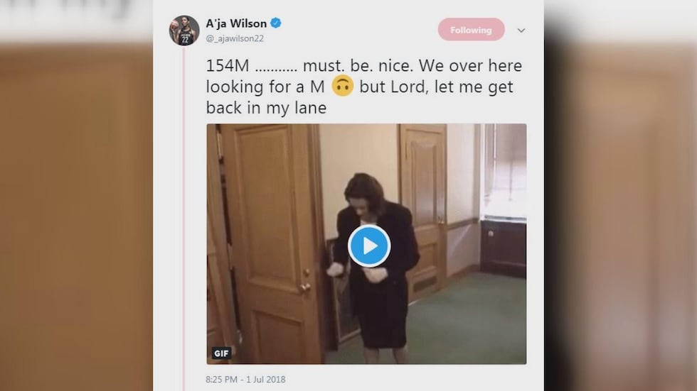 A'ja Wilson voiced her opinion on WNBA players being paid along the same lines as NBA players....