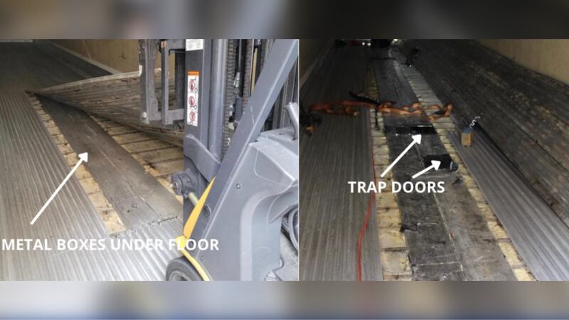 Over a million fentanyl pills were concealed in a tractor-trailer, Border Patrol agents say.