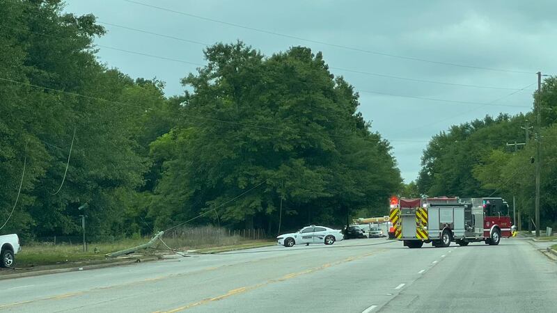 Lafayette Drive in Sumter was closed due to a collision in the area.