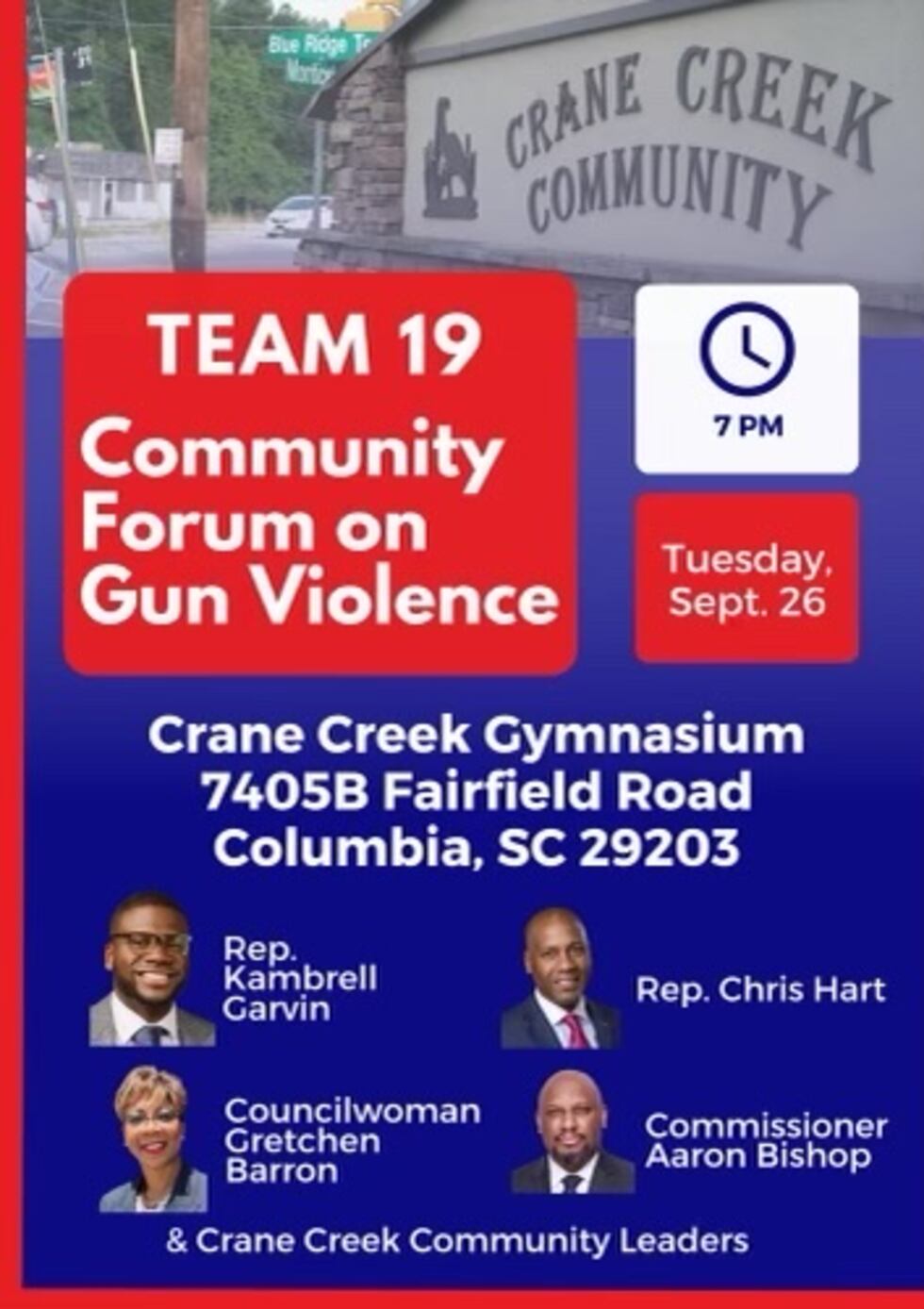 Community forum on gun violence in the Crane Creek Community