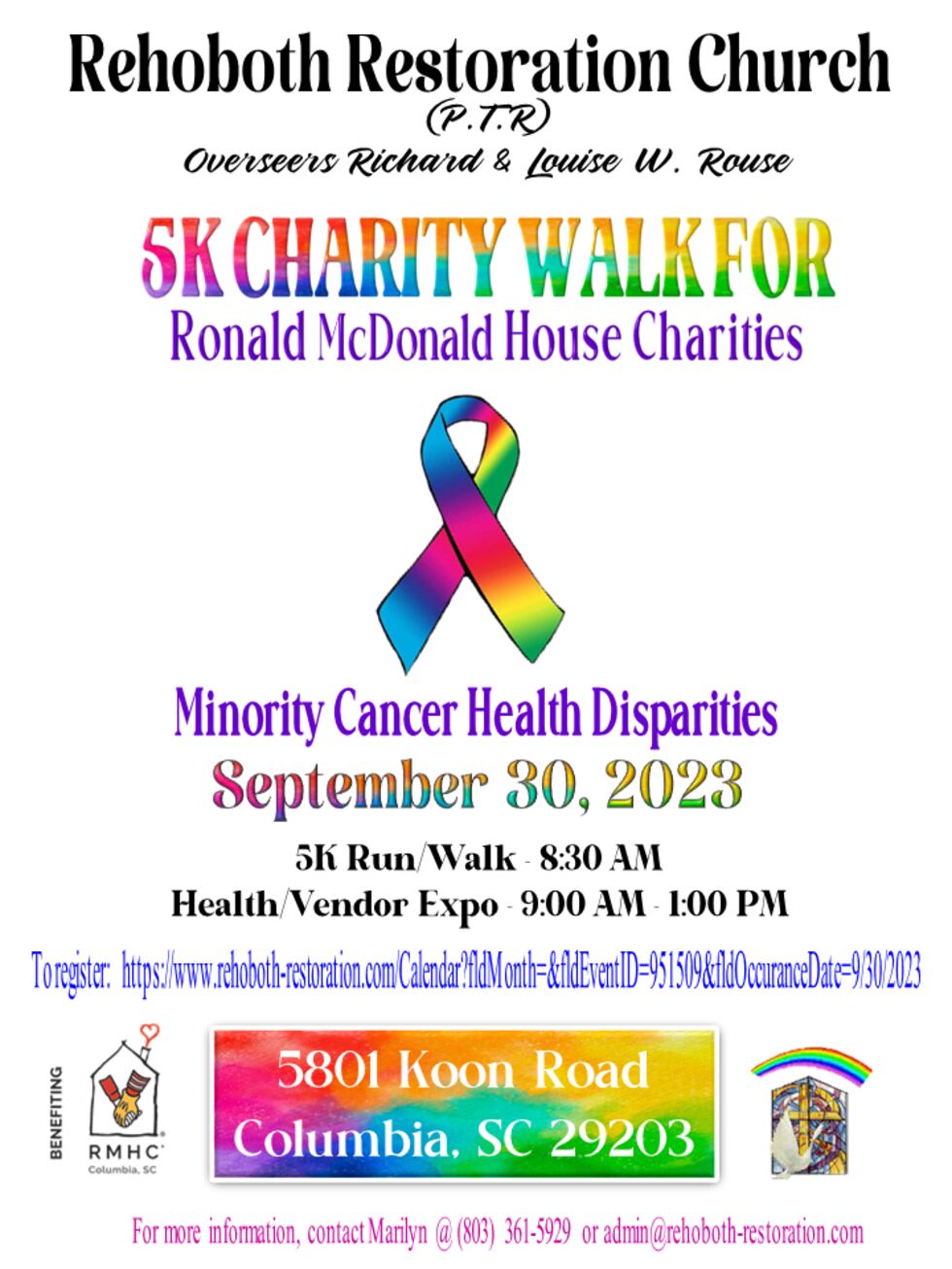 Rehoboth Restoration Church’s annual 5K charity walk